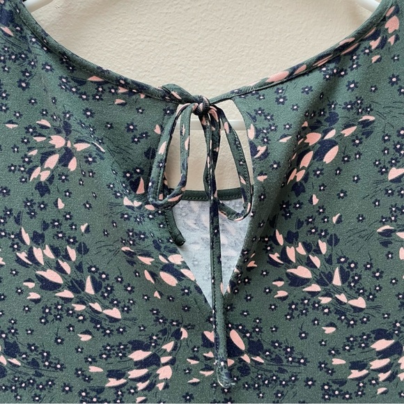 NWT Boden Green Floral Super Soft Long Sleeve Keyhole Posie Dress Size 10 - Picture 10 of 12